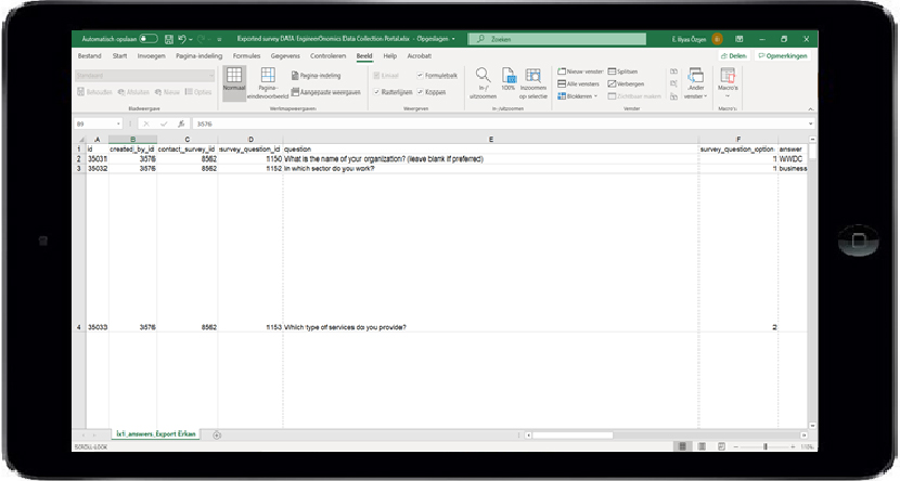 sample In-house Data collection, data assessment, data profiling, data visualization portal excel output report
