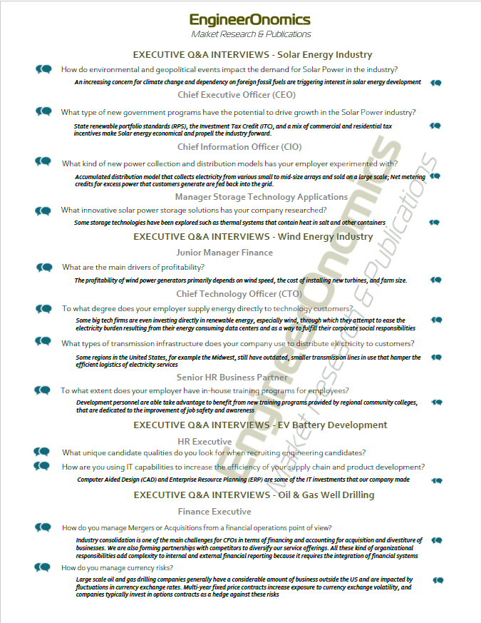 Executive Q&A interview sample of EngineerOnomics